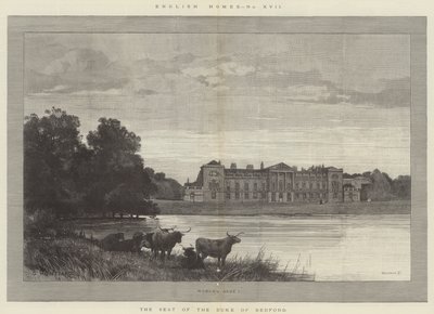 Abbaye de Woburn, la Résidence du Duc de Bedford - Charles Auguste Loye